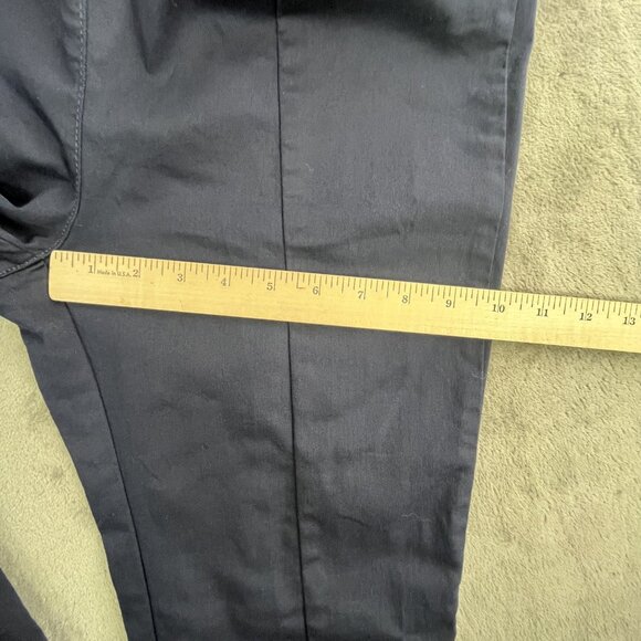 H&M Skinny Pants Womens 14 Navy Blue Super Stretch Ankle Slit High Elasticity - Picture 8 of 16